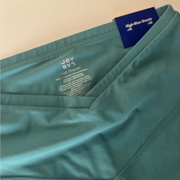 JoyLab Women's V-Waistband High Rise Bike Shorts 6” NWT Teal Multiple Sizes - Picture 5 of 5